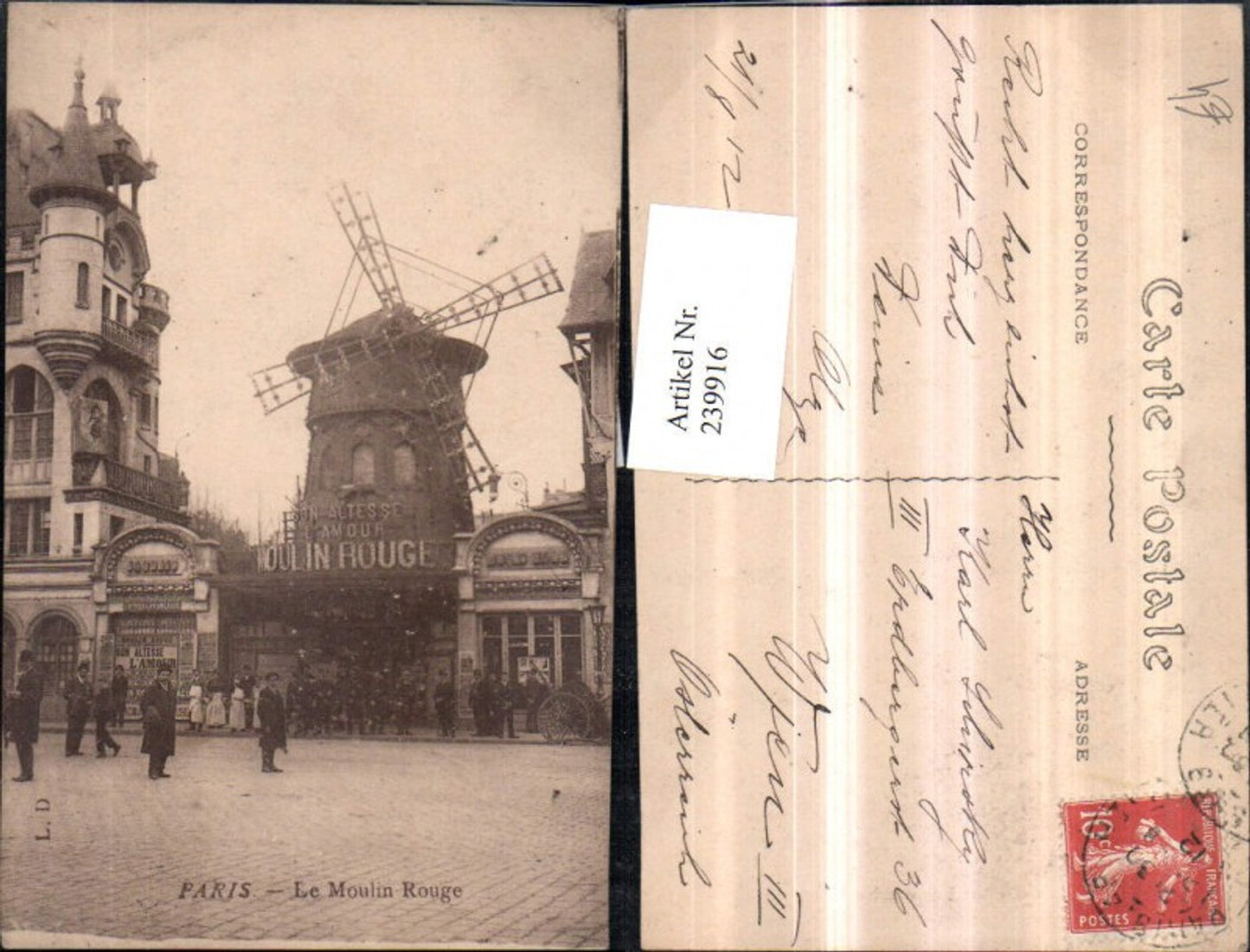 239916,Paris Le Moulin Rouge Theater Windmühle