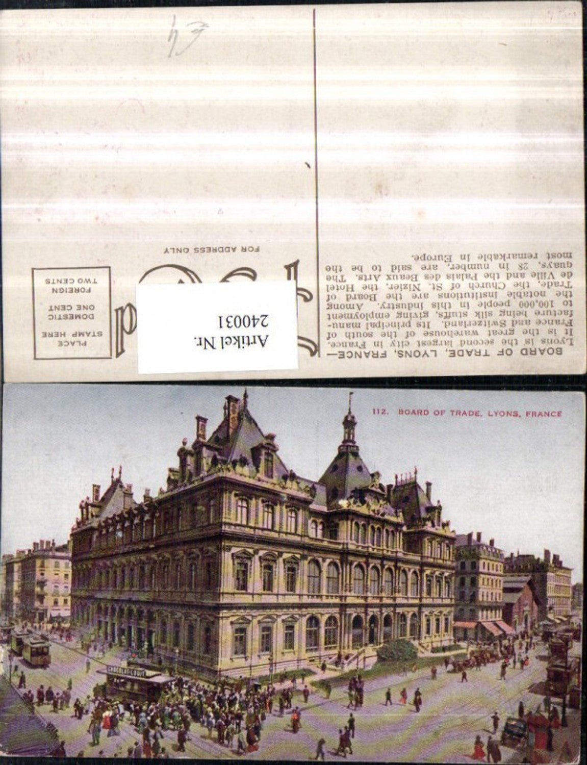 240031, Lyons Board of Trade Building Trams