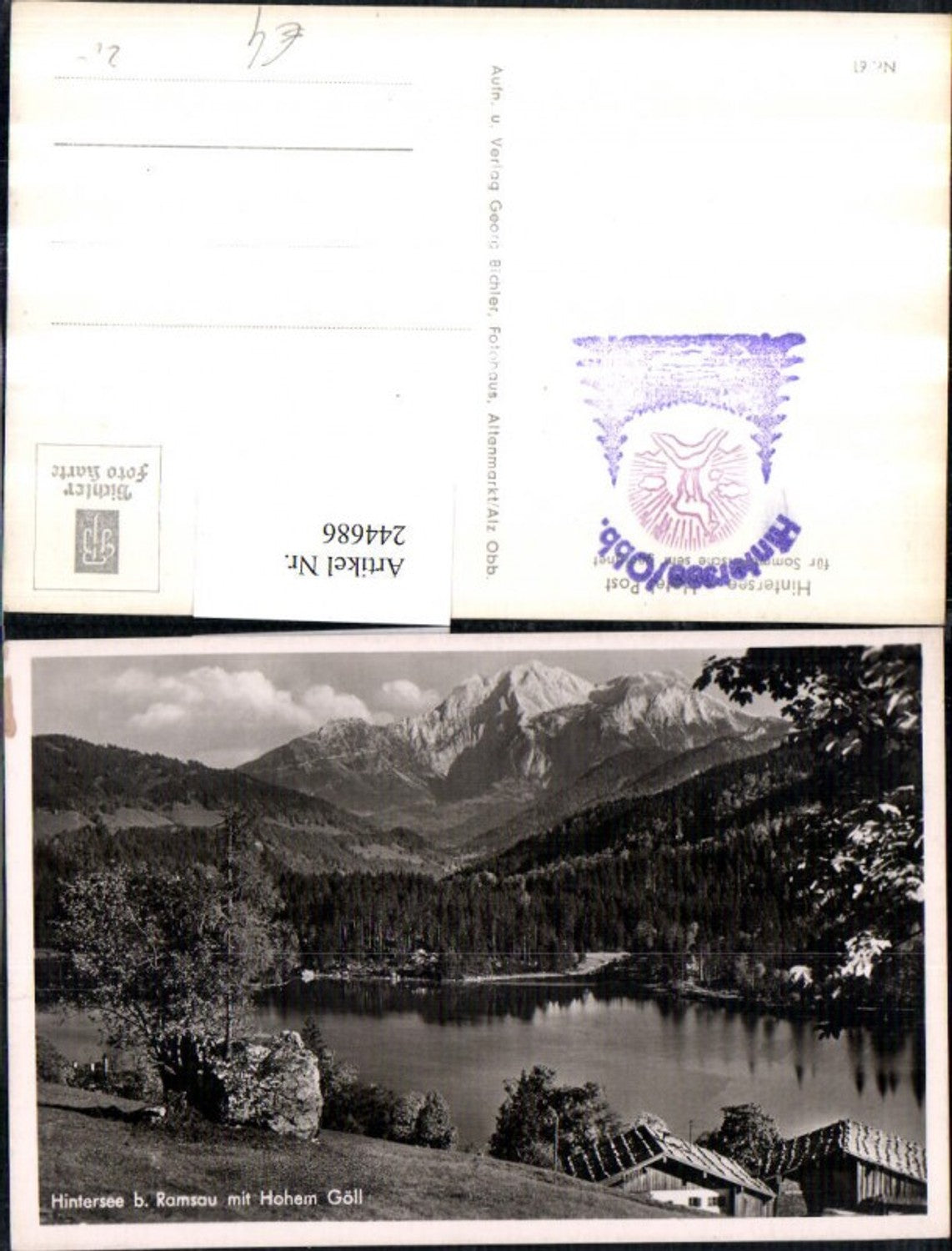 244686, Hintersee See near Ramsau with Hoher Göll