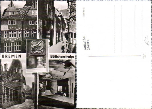 244912, Bremen Böttcherstraße Alley House View Multi-view Map