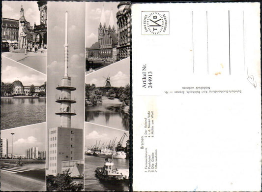 244913, Bremen Telecommunications Tower Parkhotel Glocke Overseas Port Windmill Multi-view map