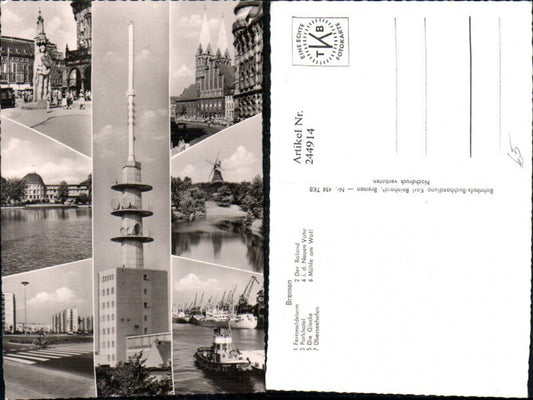 244914, Bremen Telecommunications Tower Parkhotel Glocke Overseas Port Windmill Multi-view map