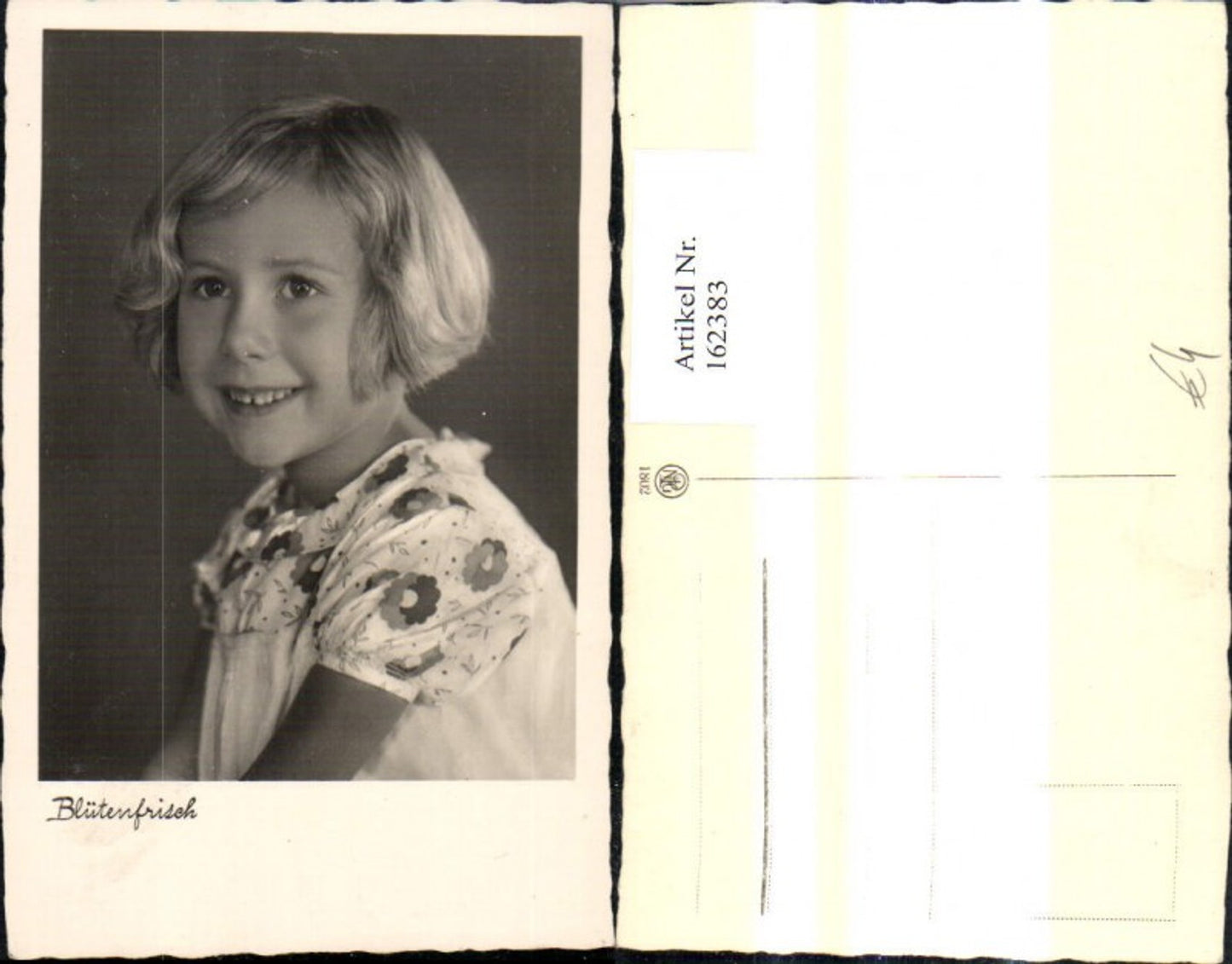 162383, Photo Ak Sweet Blonde Girl Blossom Fresh