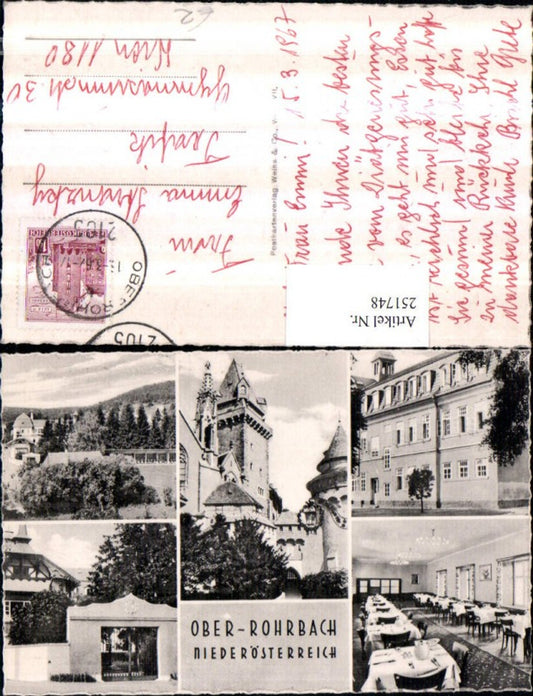 251748, Ober-Rohrbach Oberrohrbach near Leobendorf Church Tower Dining Hall Multi-image map