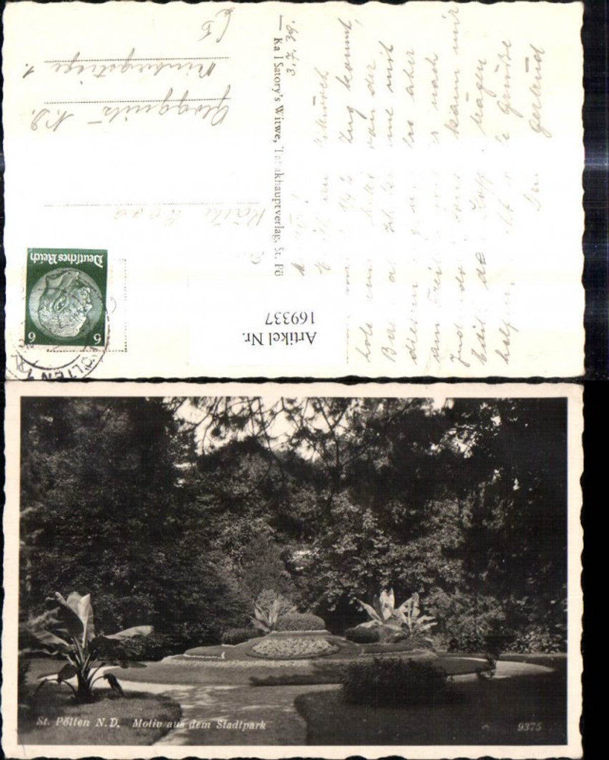 169337, Photo Ak St. Pölten Motif ad Stadtpark