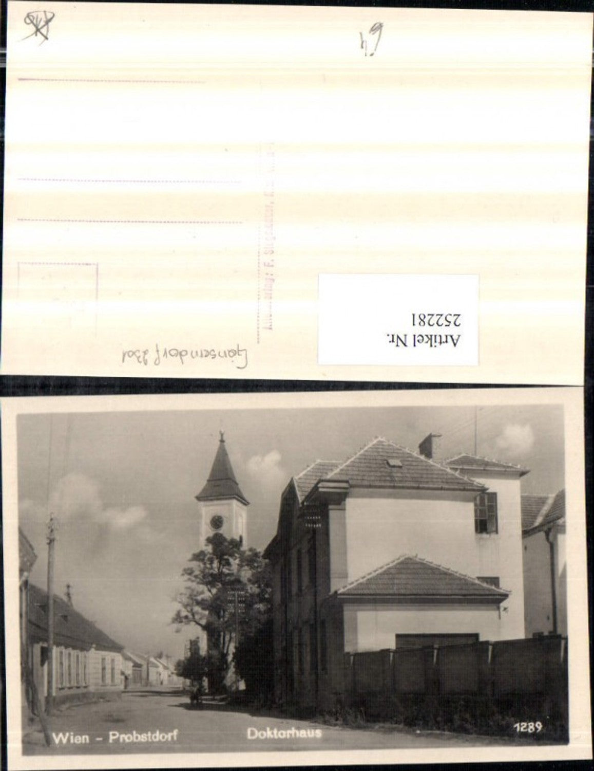 252281, Probstdorf near Groß-Enzersdorf, street view, doctor's house, church tower