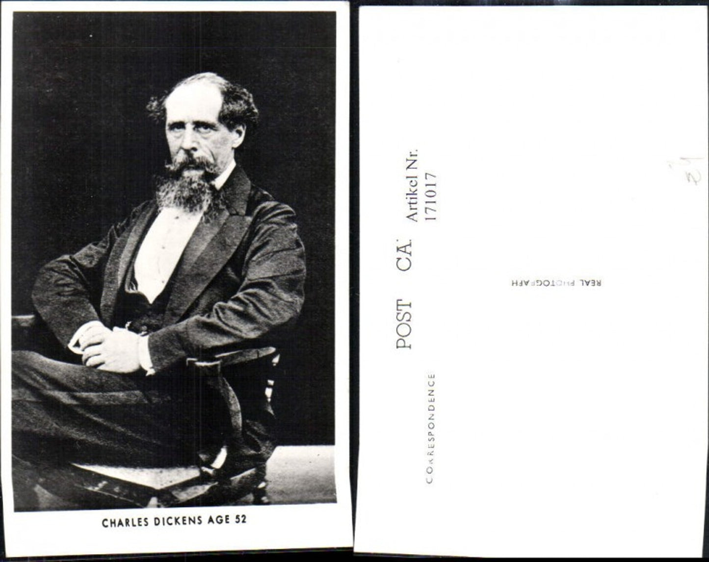 171017, Charles Dickens, writer, Age 52