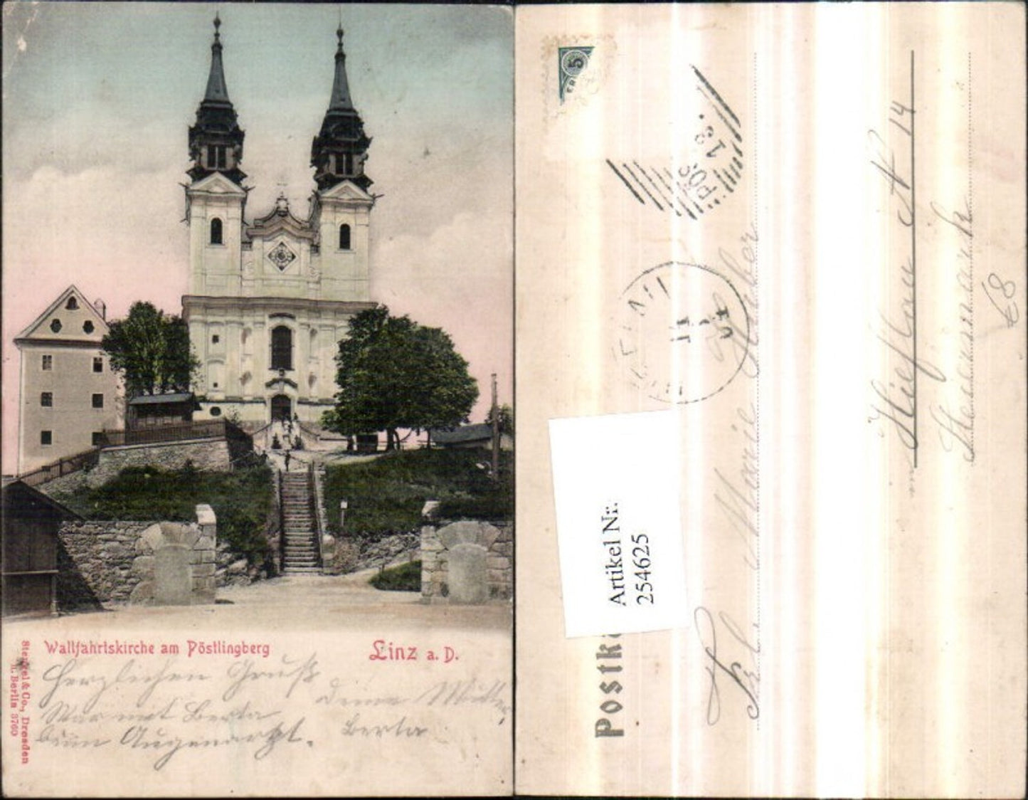 254625, Linz on the Danube, pilgrimage church, Church on the Pöstlingberg, pub Stengel &amp; Co. 3760