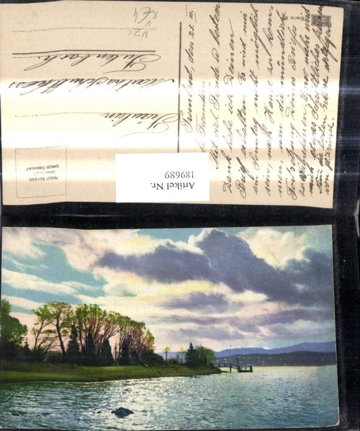 189689,Künstler Ak See Landschaft Ufer pub NZC 82