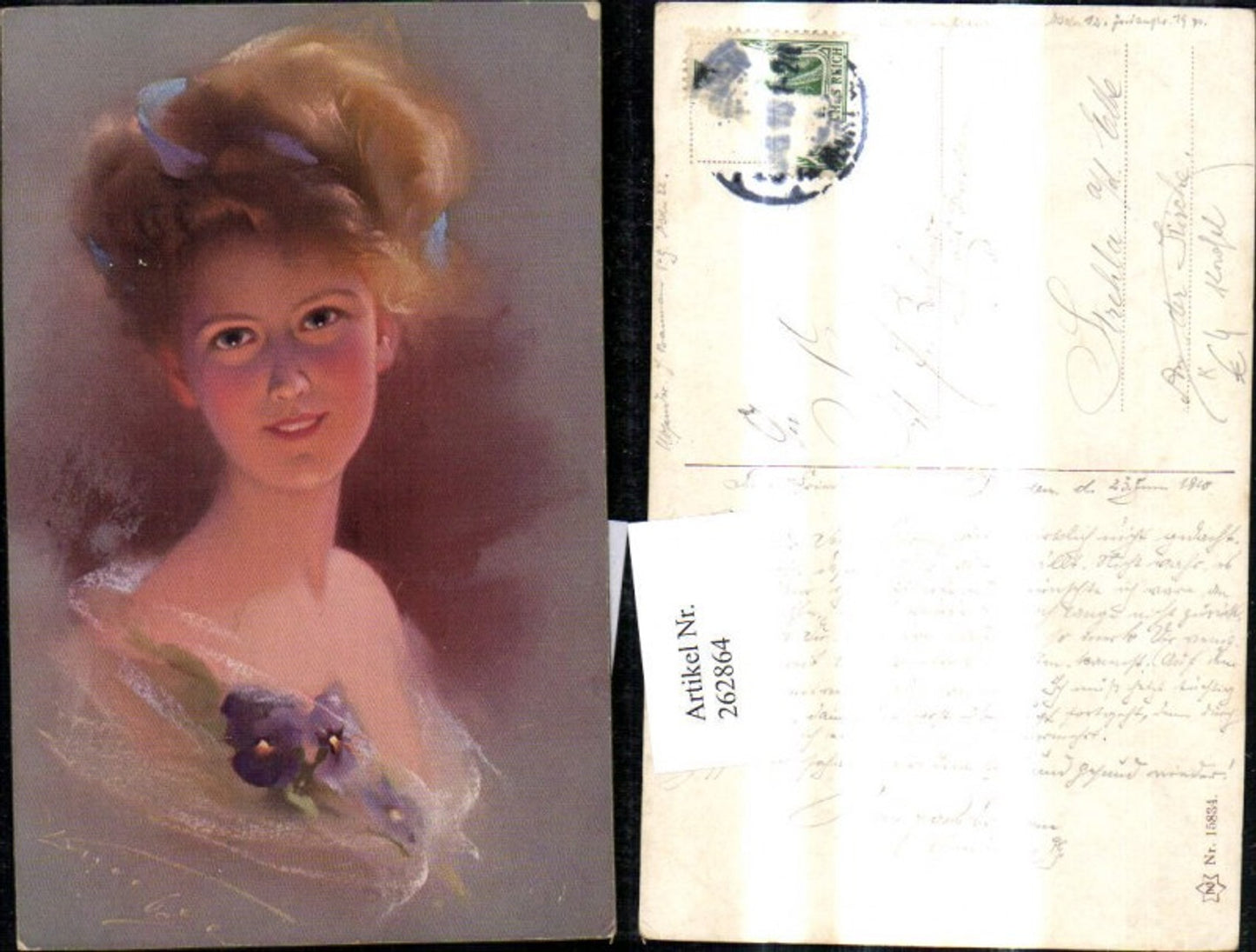 262864,Künstler Ak Knofel Frau Haarband Portrait