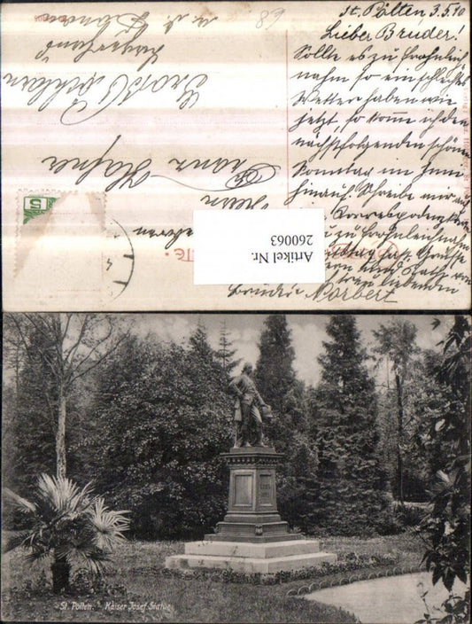 260063, St. Pölten Emperor Joseph Statue