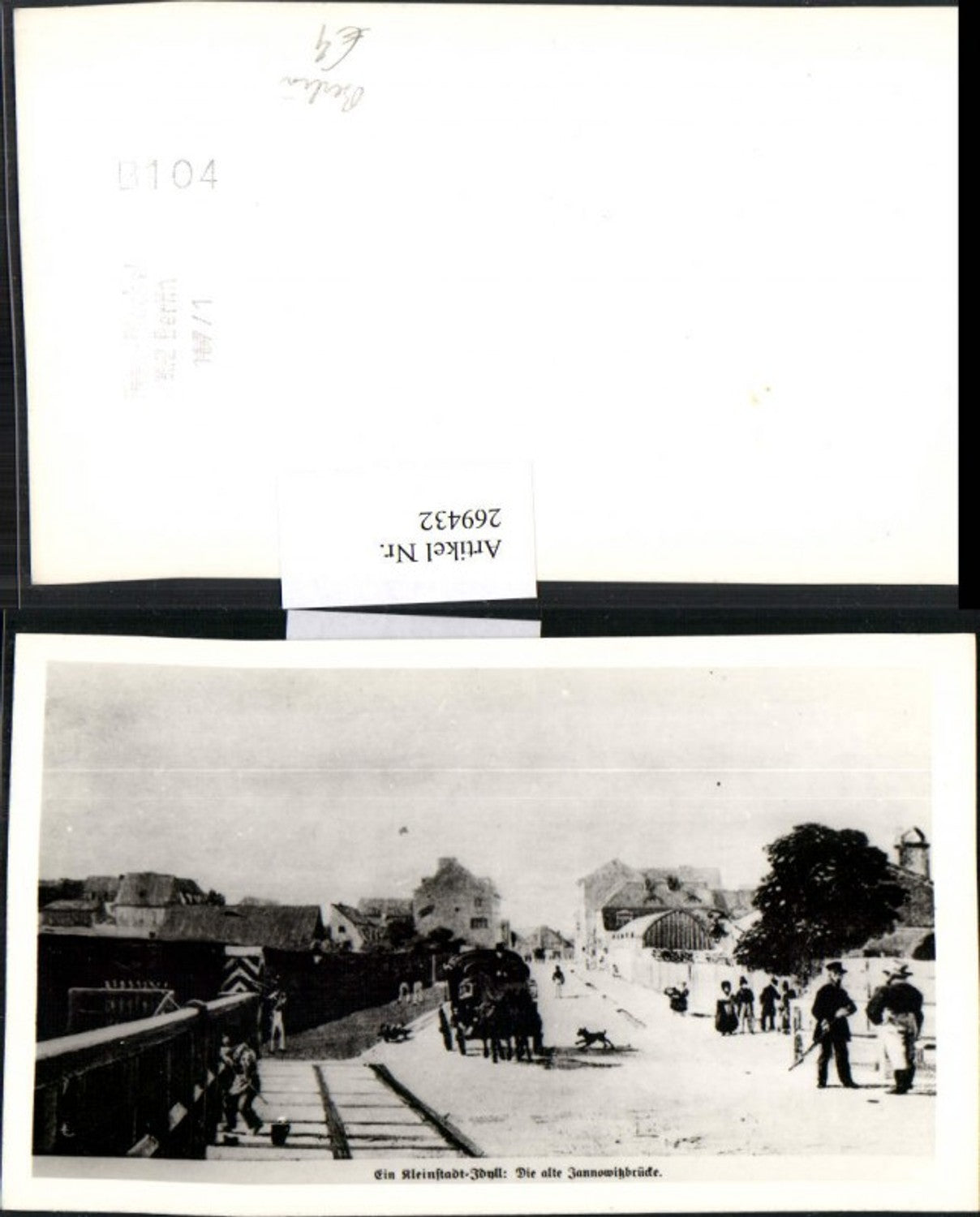269432, Berlin Photo AK Jannowitz Bridge Horse-drawn carriage