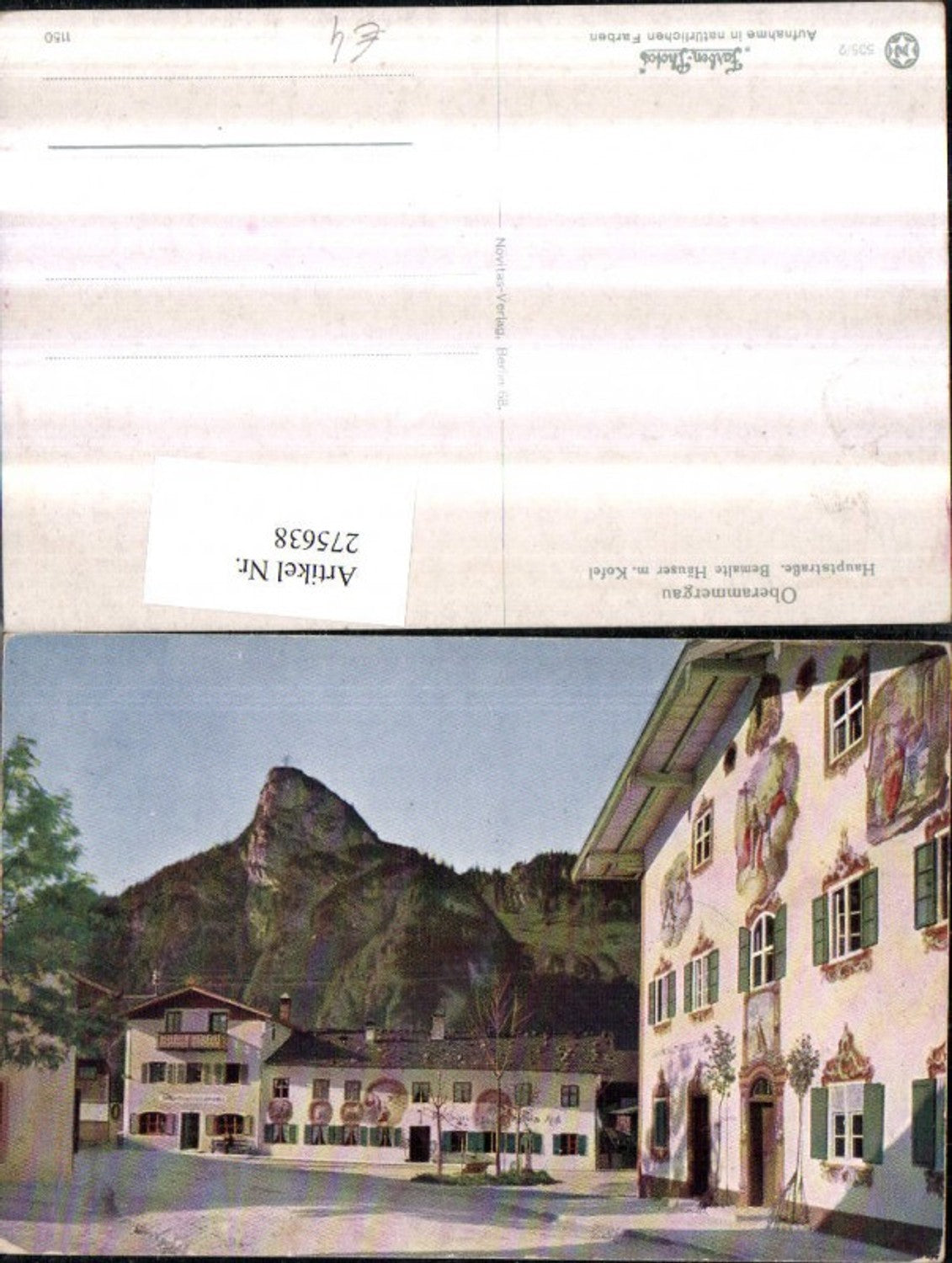 275638, Oberammergau Main Street Painted Houses with Kofel