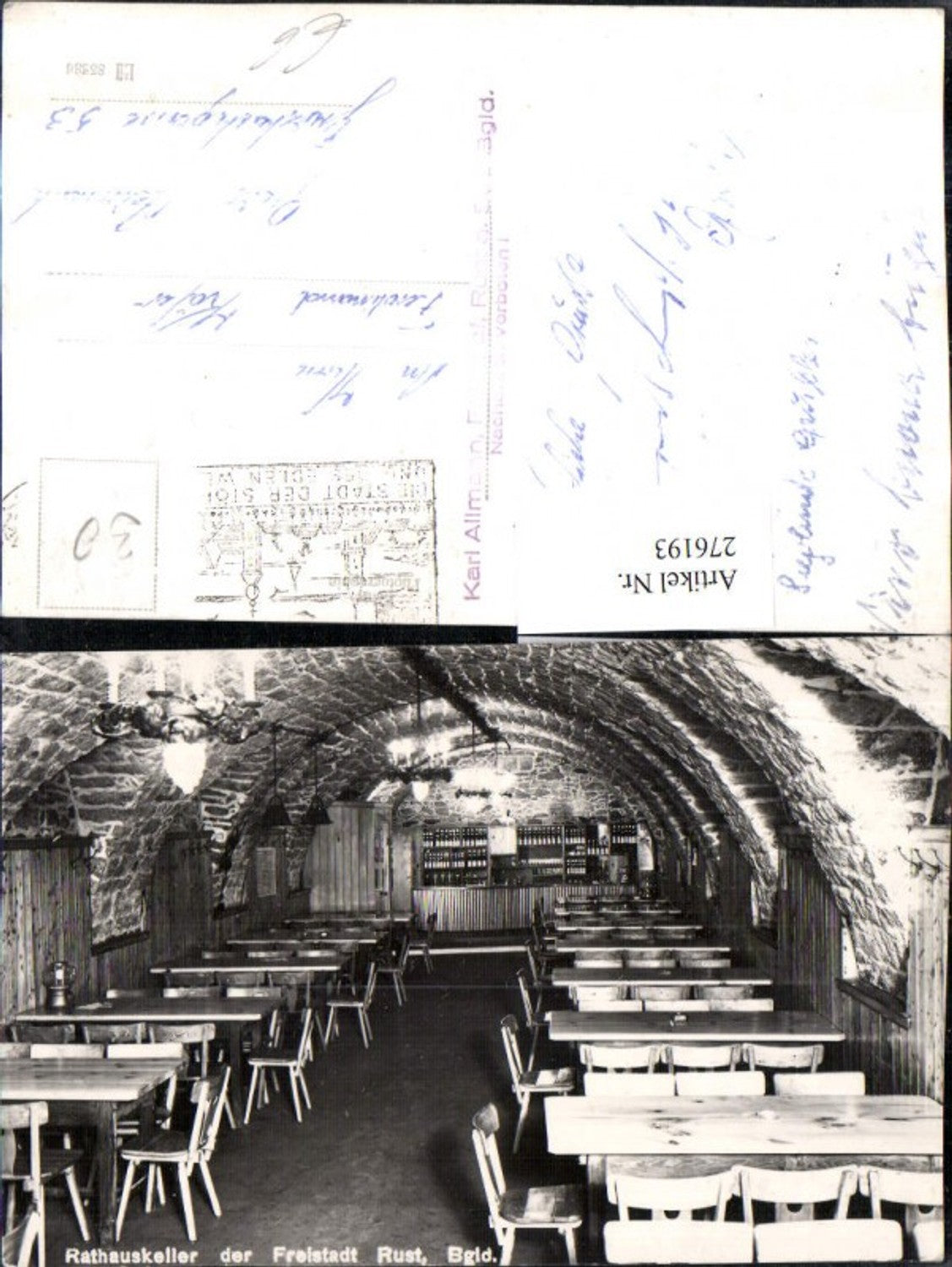 276193, Rust am See Town Hall Cellar Interior View