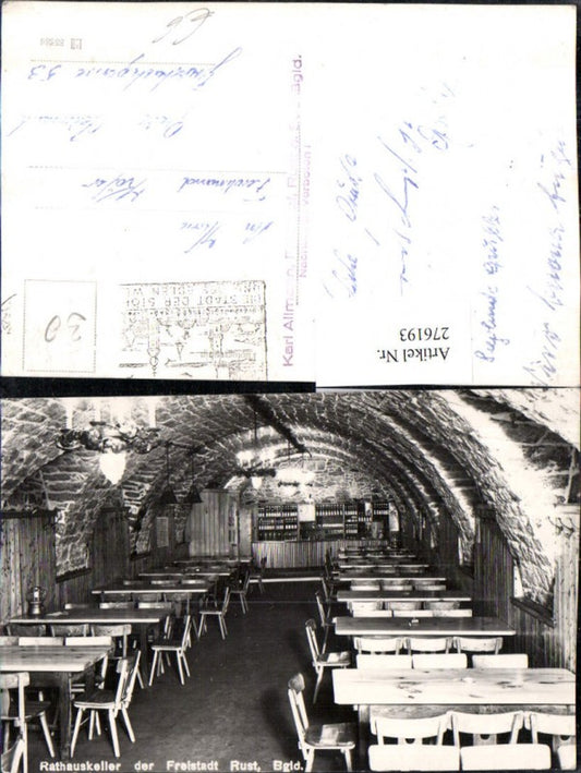 276193, Rust am See Town Hall Cellar Interior View