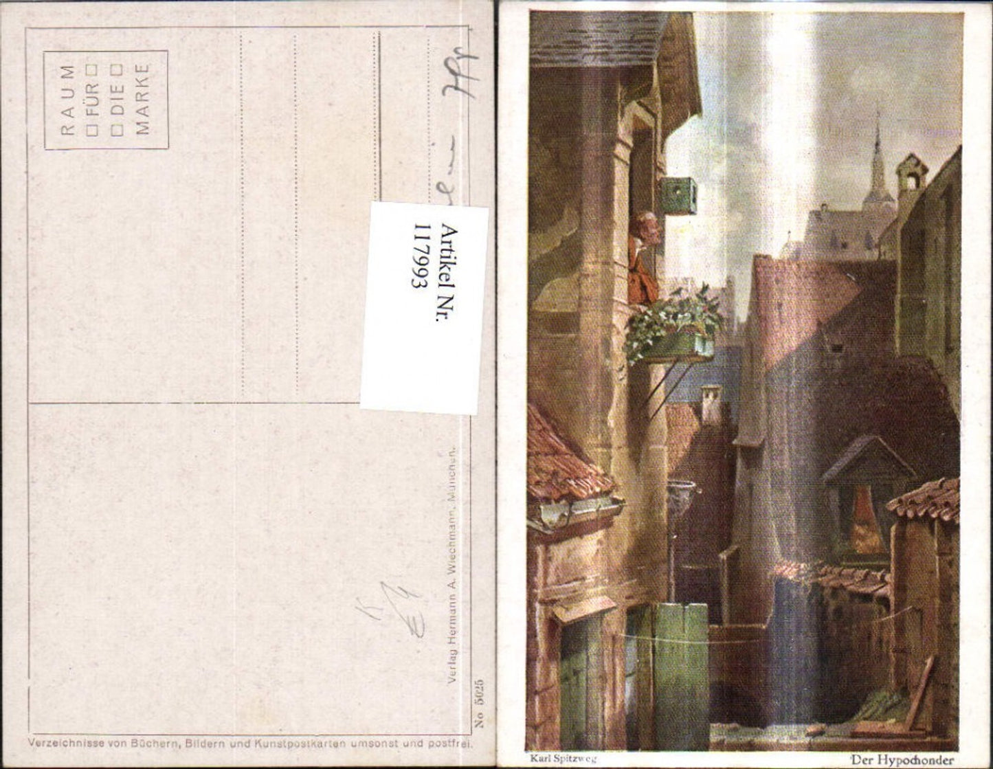 117993,Künstler Ak Karl Spitzweg Der Hypochonder Strassenansicht Mann a. Fenster