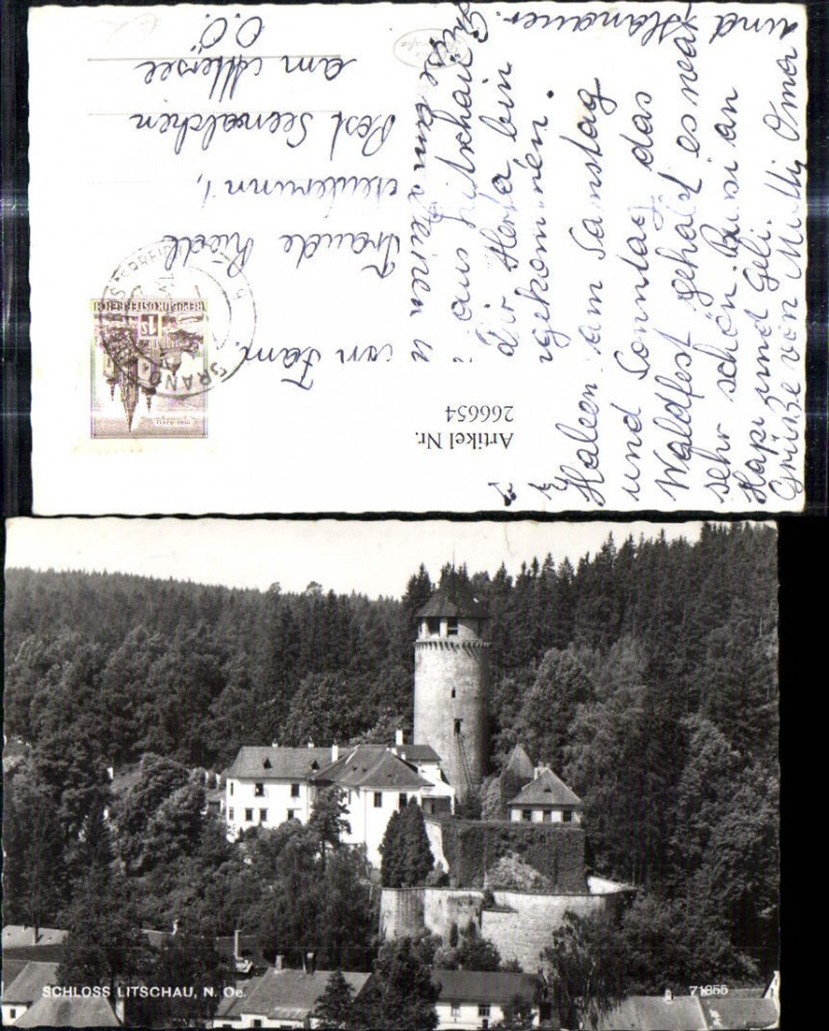 266654, photo Ak Litschau Castle
