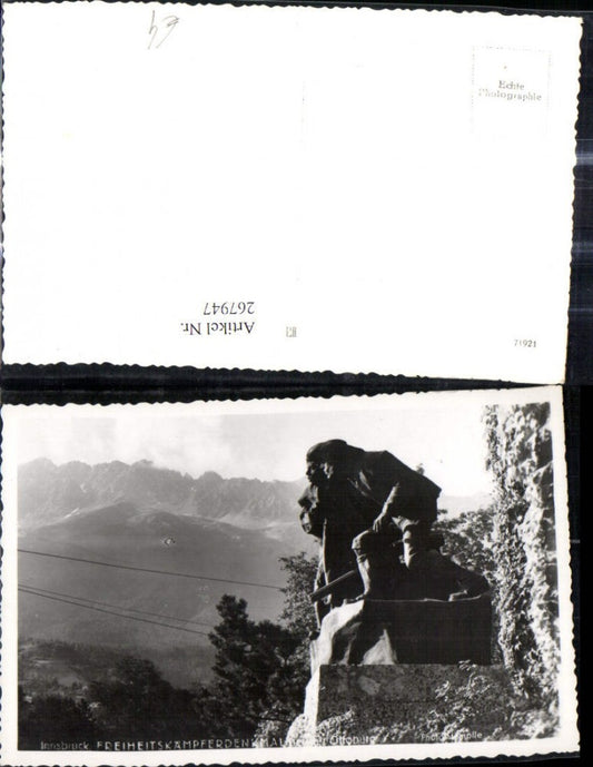 267947, Photo Ak Innsbruck Freedom Fighters Memorial Ottoburg
