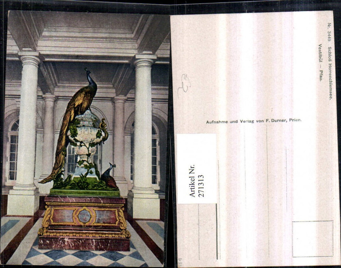 271313, Herrenchiemsee Palace Vestibule Peacock