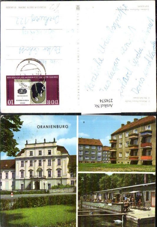 274574, Oranienburg Castle Mathias-Thesen-Straße Lehnitzsee Multi-image map pub VEB
