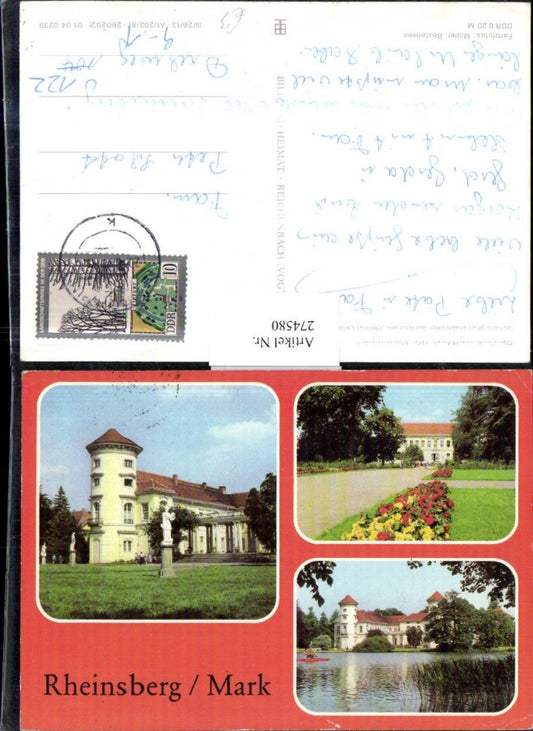 274580, Rheinsberg Castle Diabetic Sanatorium Helmut Lehmann Multi-image postcard
