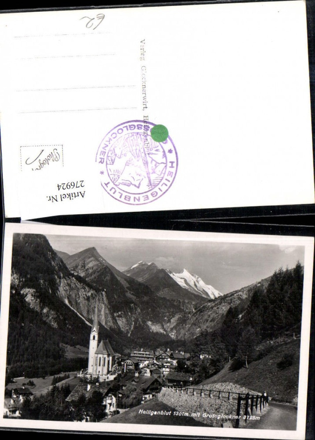 276924, Heiligenblut Total view with Großglockner mountain backdrop