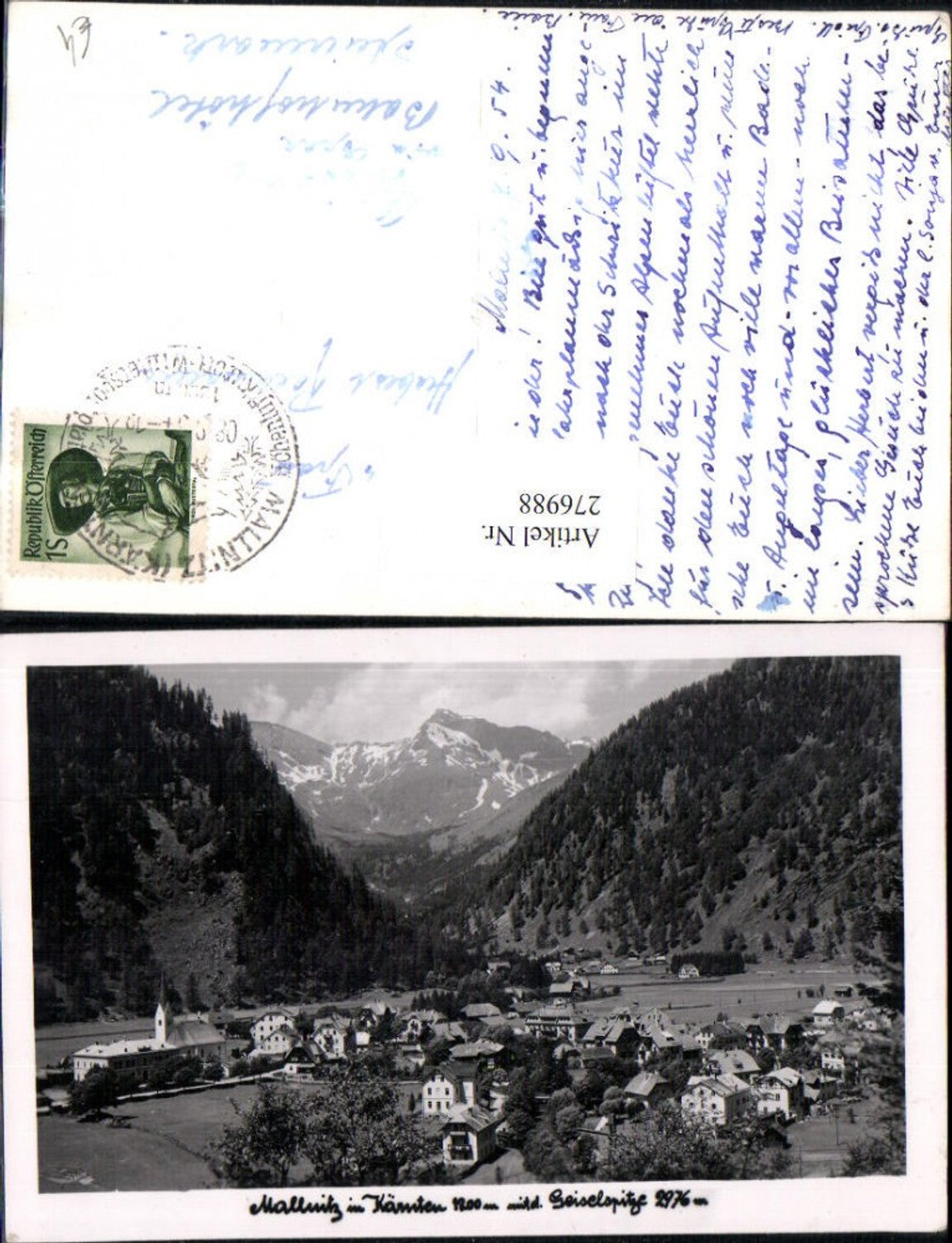 276988, Mallnitz Total view with Geiselspitze mountain scenery