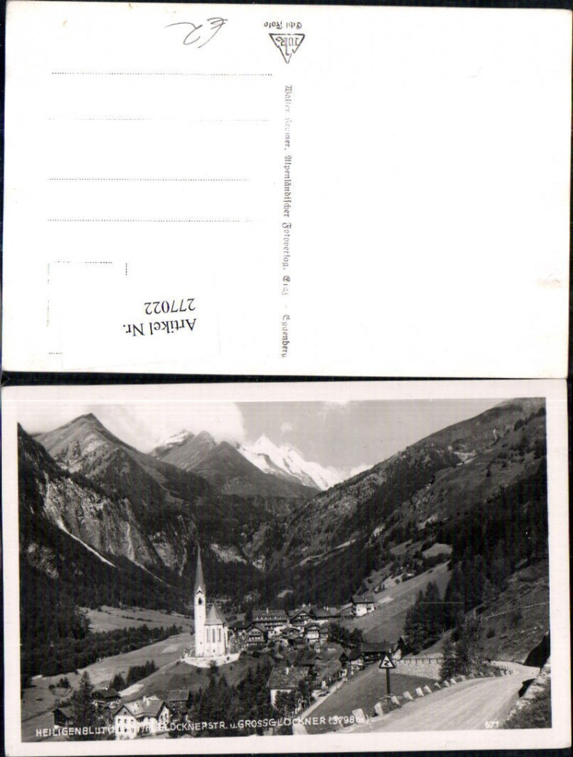 277022, Heiligenblut Total view with Großglockner mountain backdrop