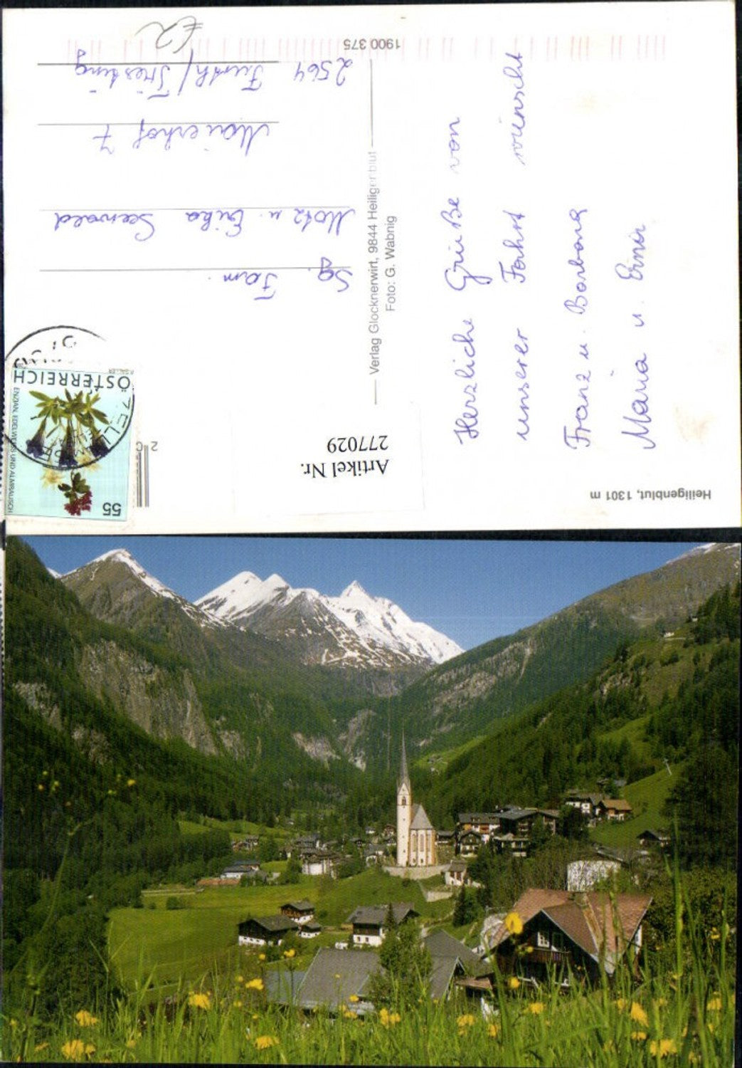 277029, Heiligenblut Total view with Großglockner mountain backdrop