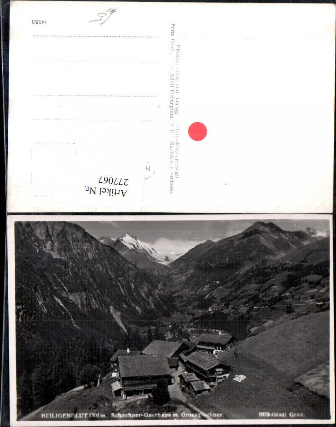 277067, Heiligenblut Schachner-Gasthaus with Großglockner mountain backdrop
