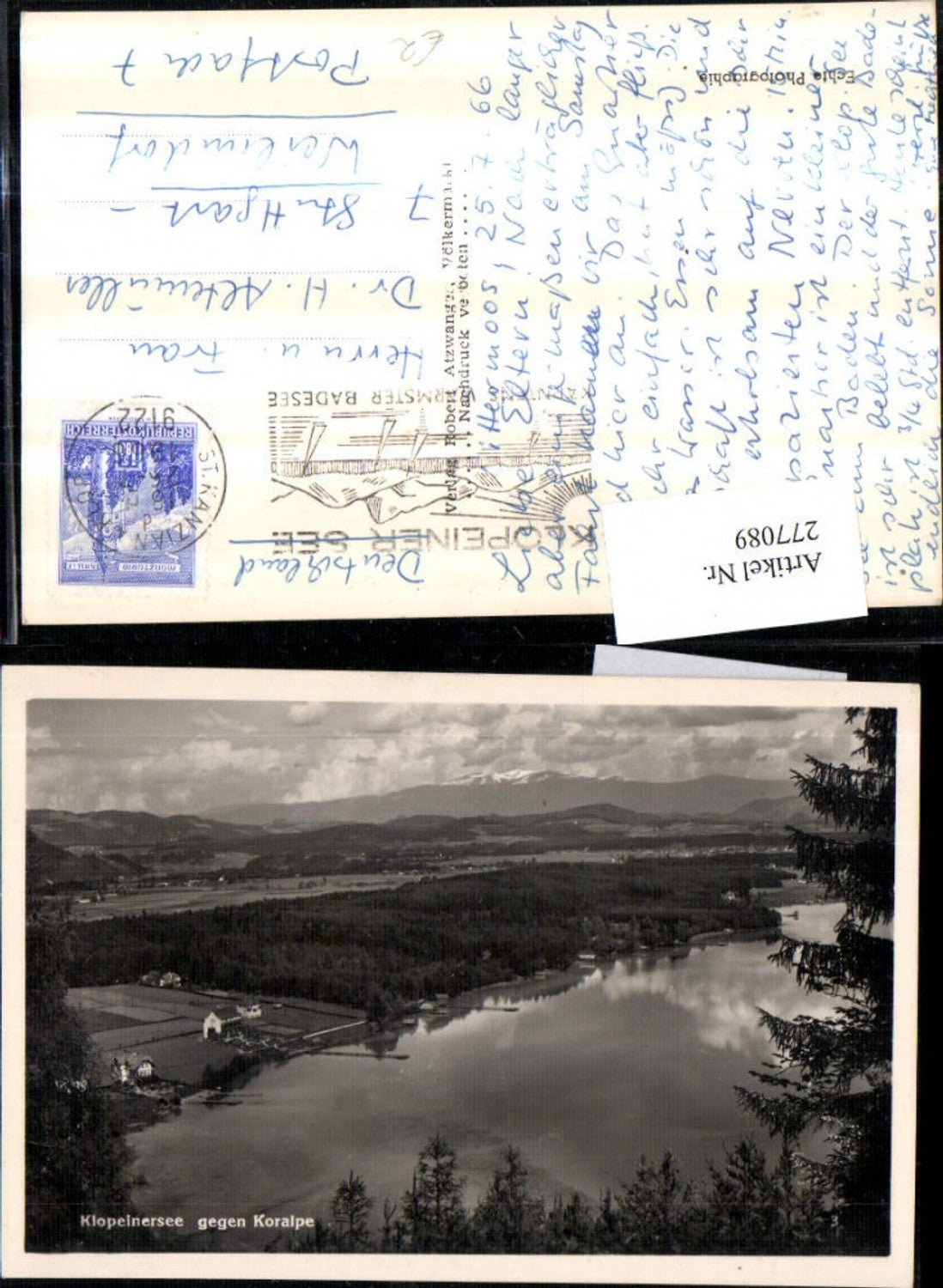277089, Klopeinersee Lake opposite Koralpe near Völkermarkt