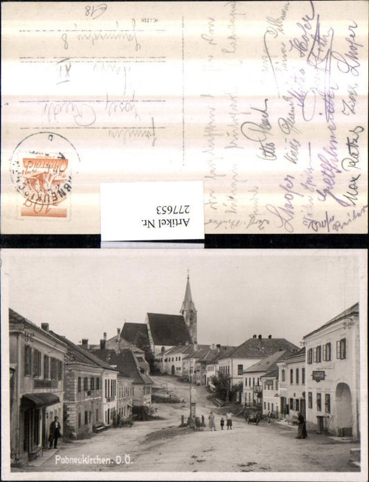 277653,Pobneukirchen main square inn church