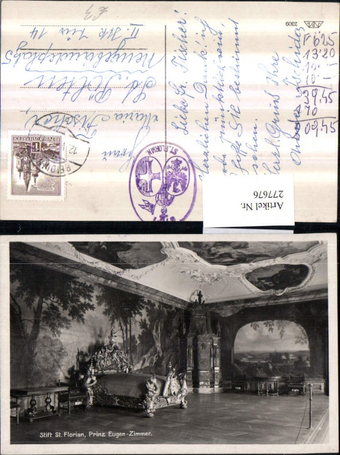 277676,St. Florian Abbey, Prince Eugene Room, Interior View