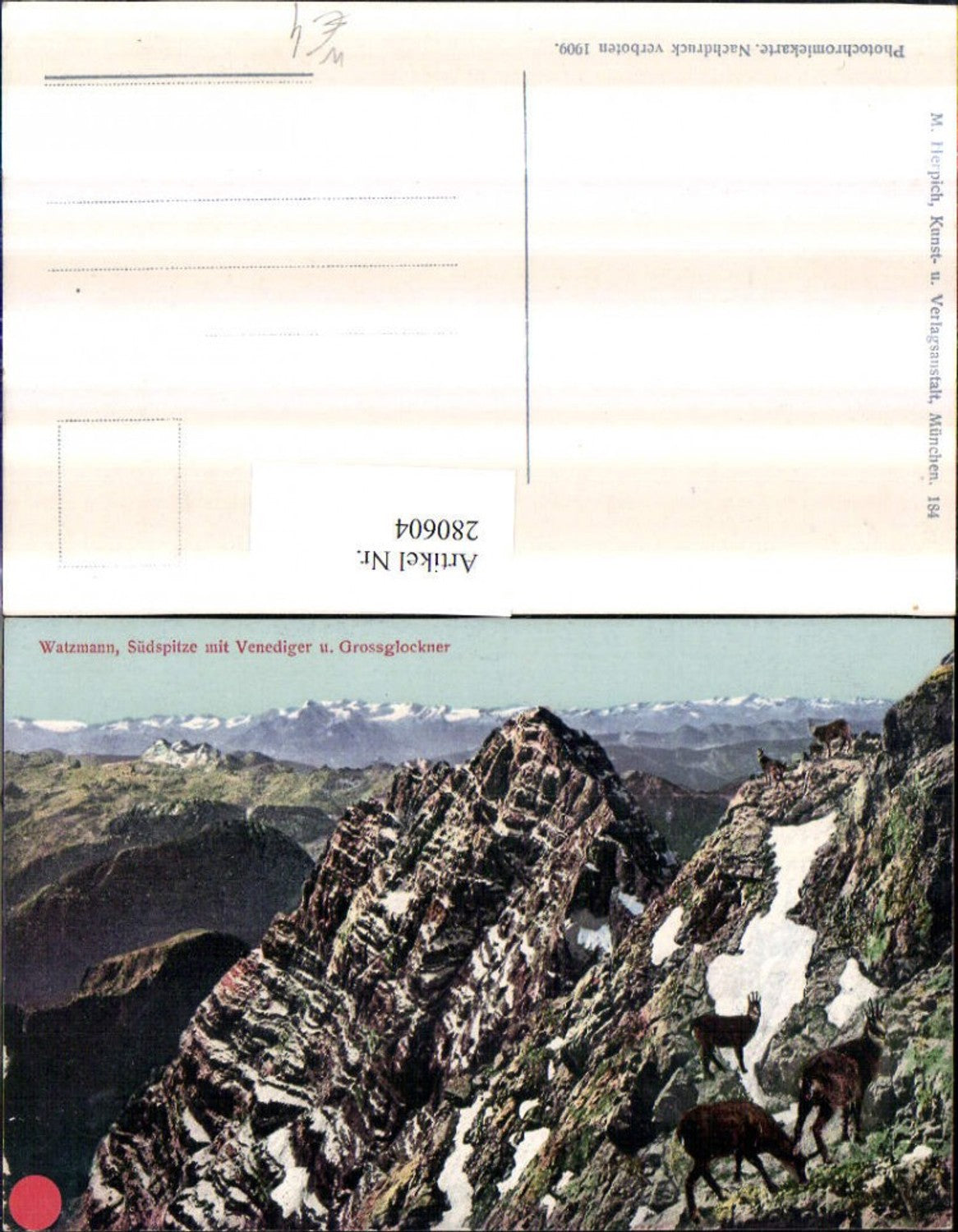 280604, Watzmann South Peak with Venediger and Großglockner mountain scenery near Berchtesgaden