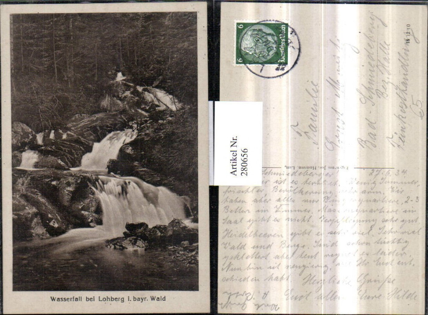 280656, Waterfall near Lohberg in the Bavarian Forest