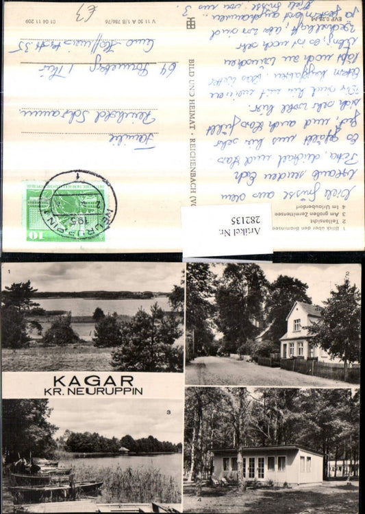282135, Kagar Partial view Braminsee Zermittensee Holiday village Rowing boats Multi-view map