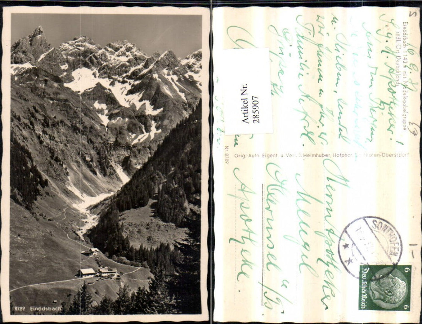 285907, Einödsbach near Oberstdorf in the Allgäu region, mountain scenery
