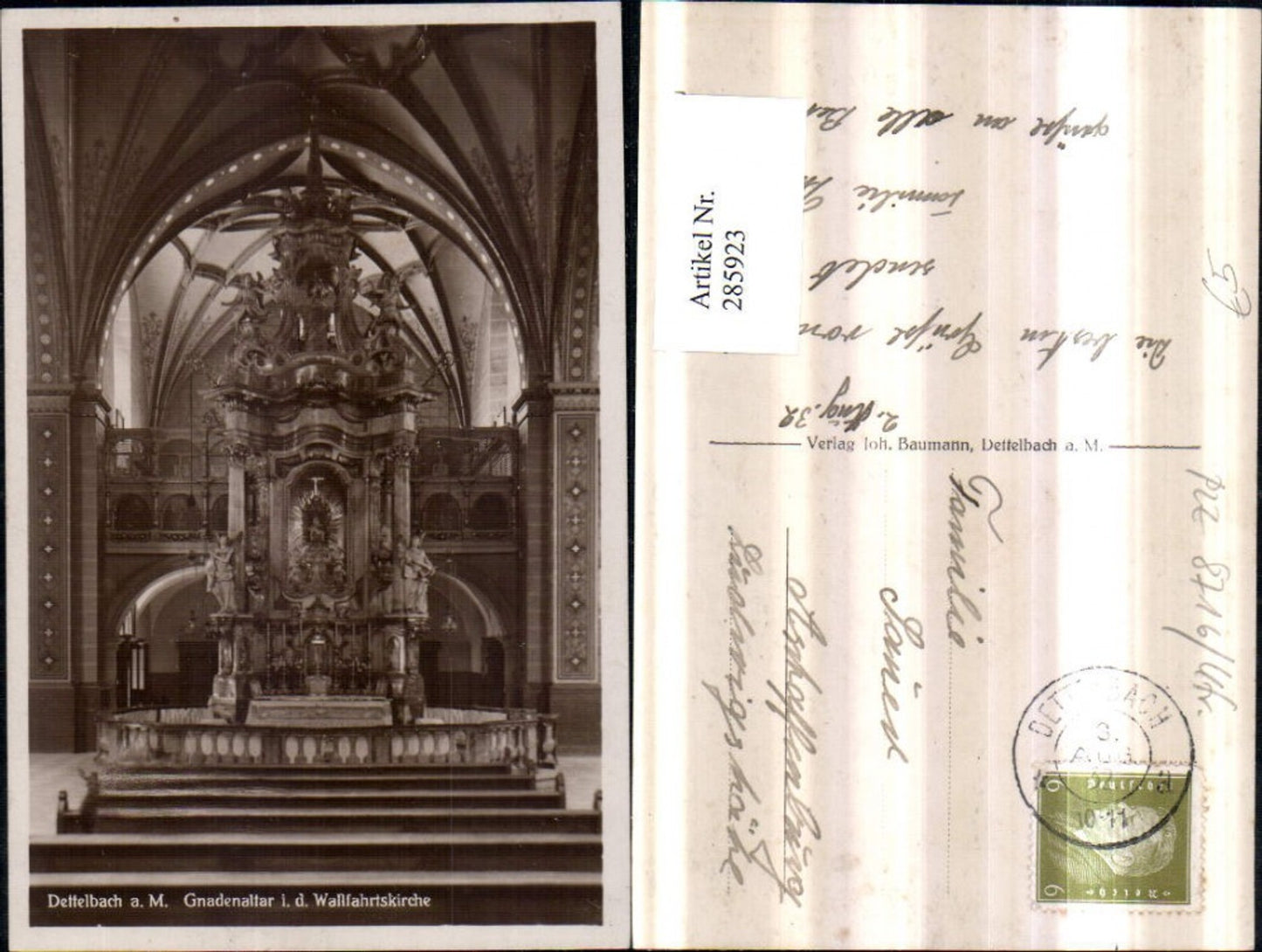 285923, Dettelbach am Main, altar of grace in the pilgrimage church