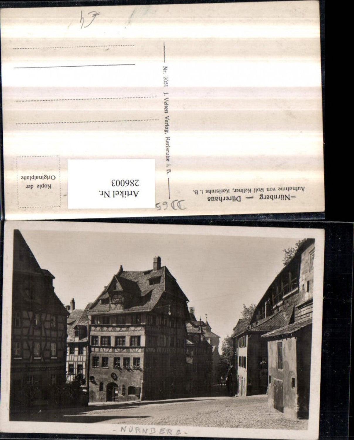 286003,Nürnberg Dürerhaus Straßenansicht