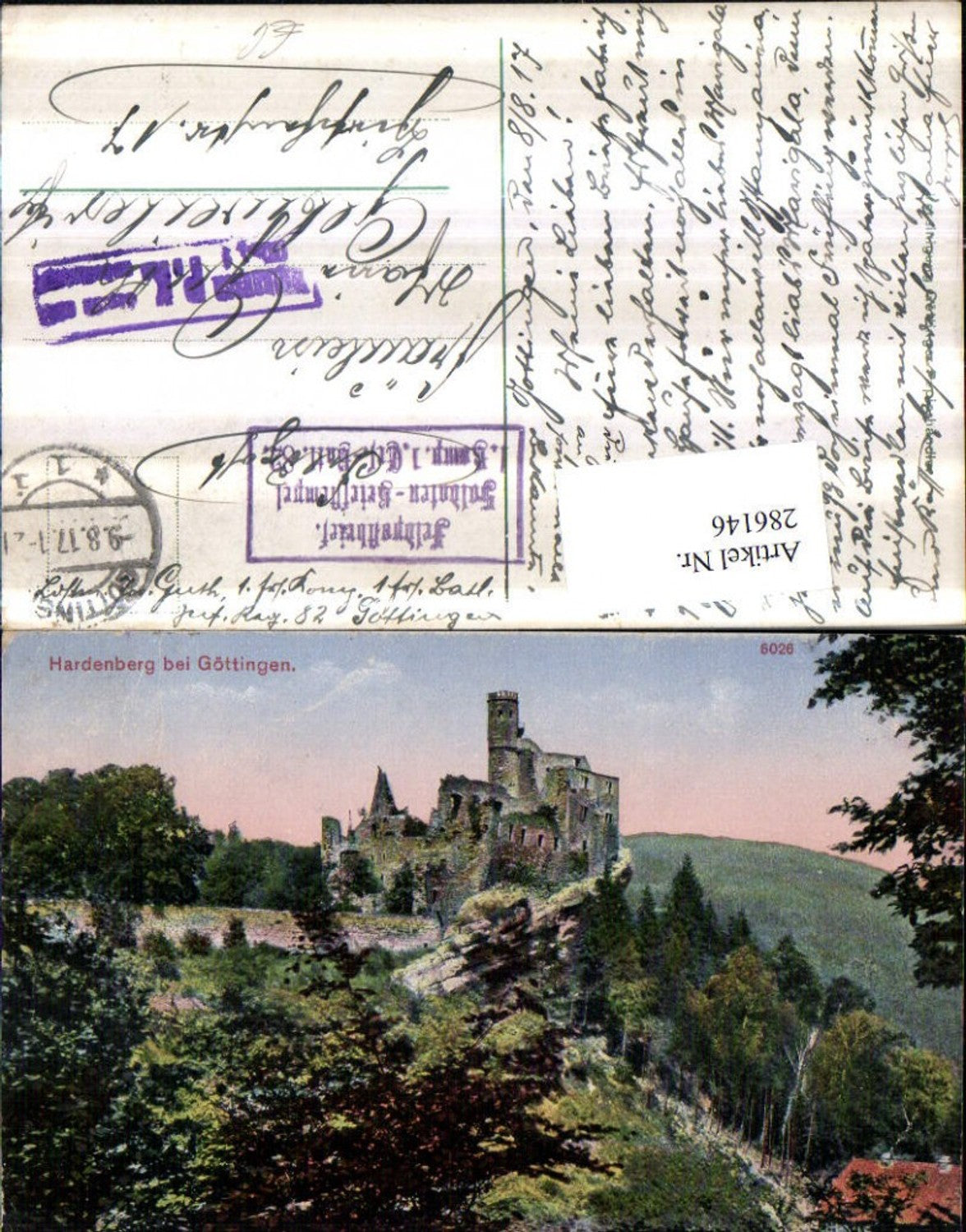 286146, Hardenberg b. Göttingen castle ruins
