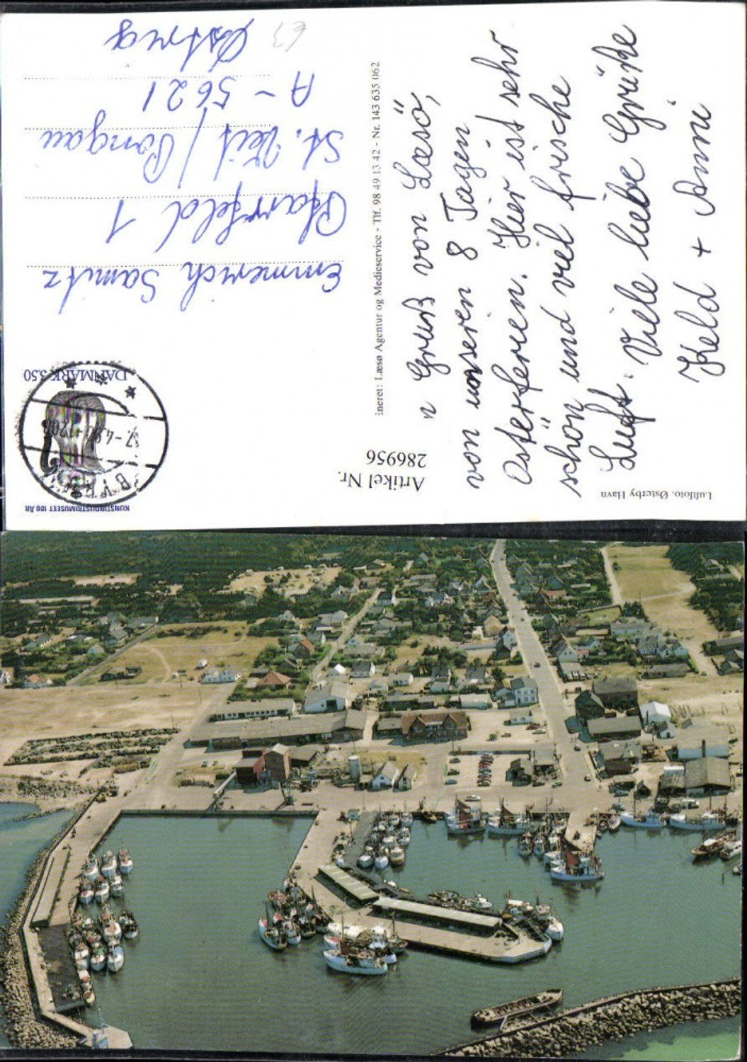 286956, Osterby Havn harbor ships aerial view