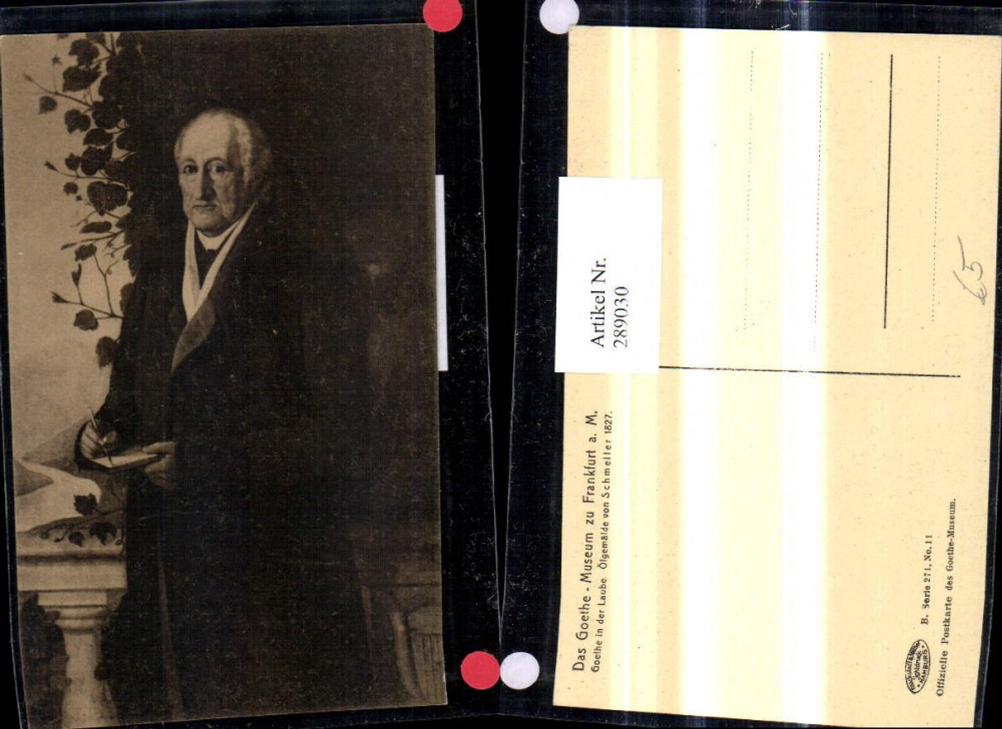 289030, Artist Ak Schmeller Goethe id Laube Art Poet