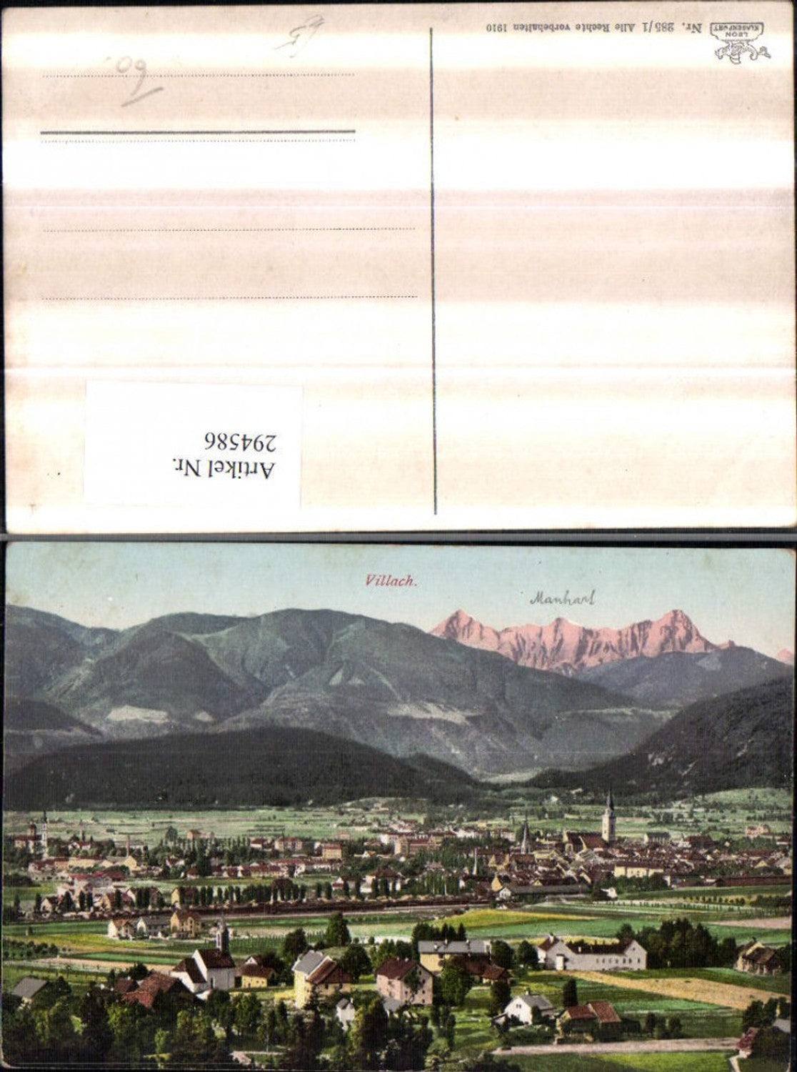294586,Villach Totale Bergkulisse