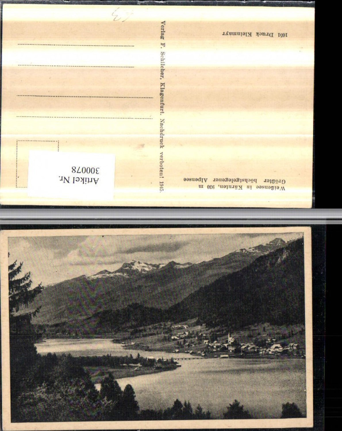 300078,Weißensee Weissensee Techendorf Total mountain backdrop