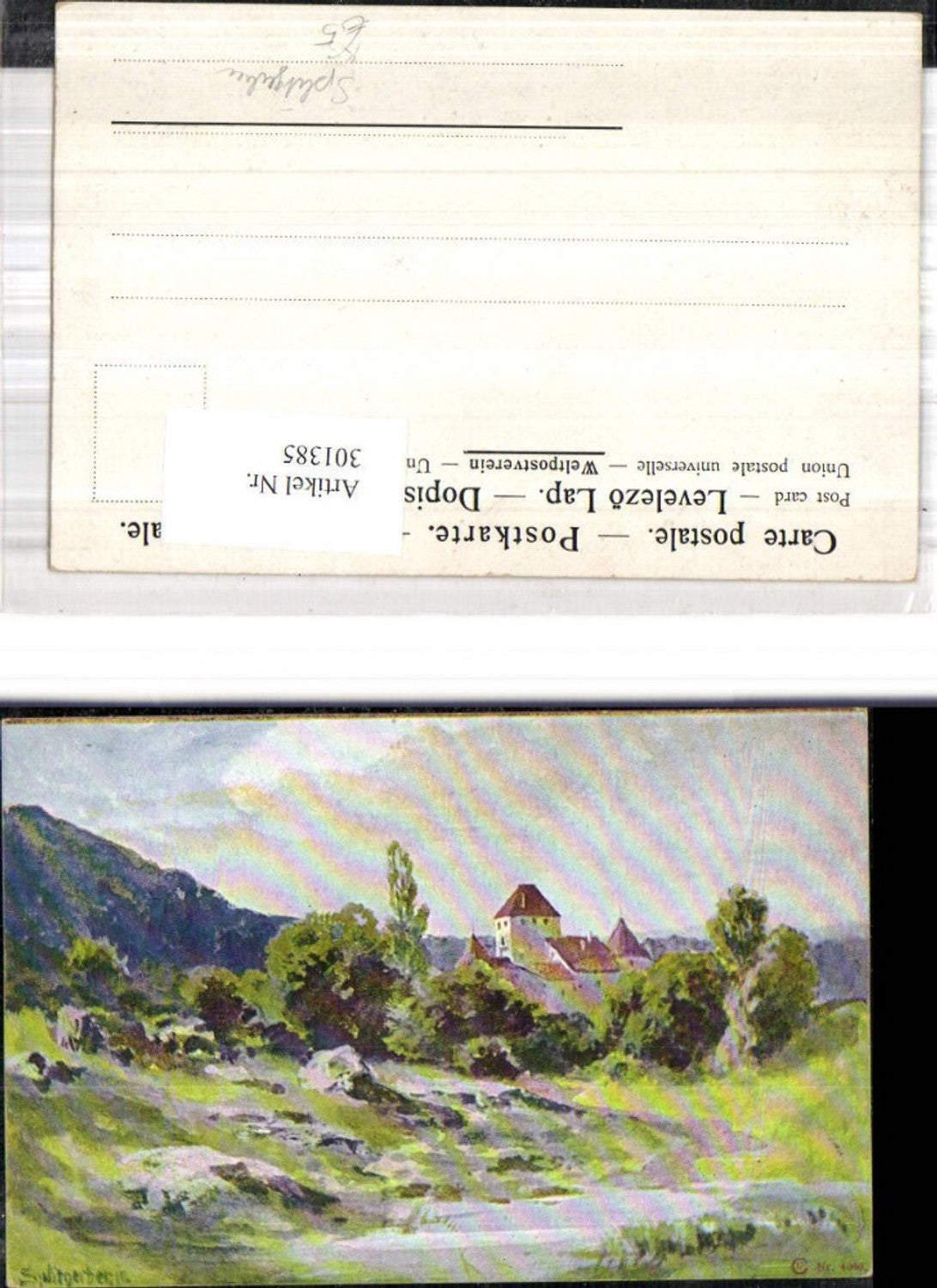 301385,Künstler Ak Splitgerber Schloss i. Landschaft