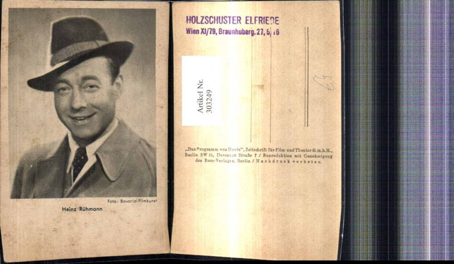 303249, Heinz Rühmann, actor, pub Ross