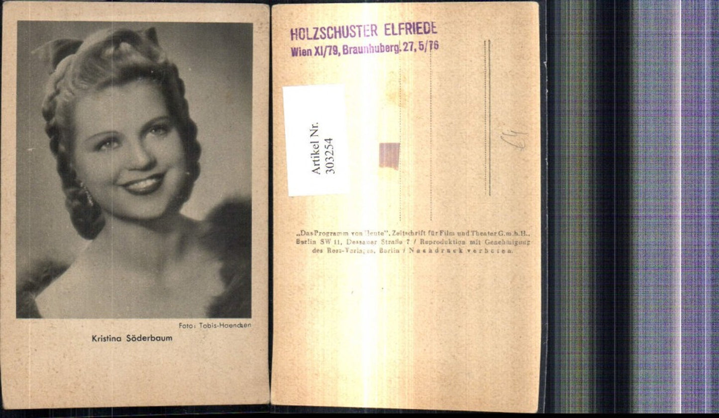 303254, Kristina Söderbaum, actress, pub Ross