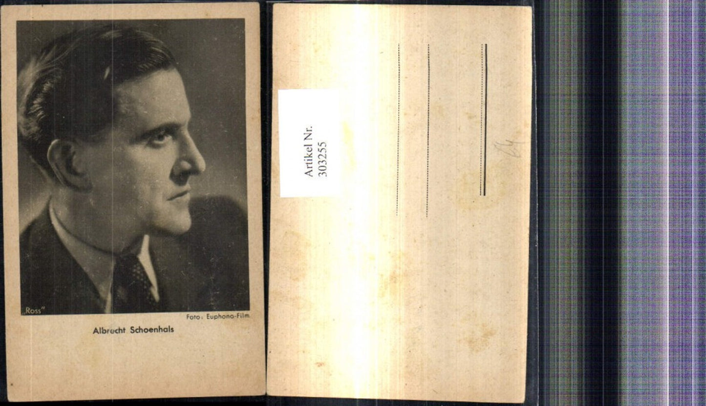 303255, Albrecht Schoenhals, actor, pub Ross