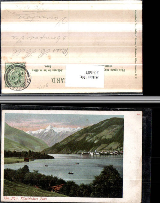 303603, Zell am See partial view with Kitzsteinhorn mountain backdrop