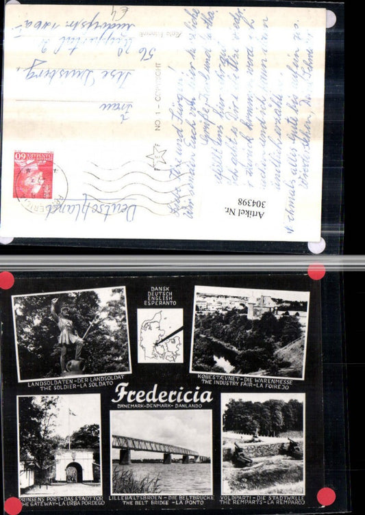 304398, Fredericia Trade Fair Landsoldier Statue City Gate Belt Bridge Bridge City Walls Multi-image postcard